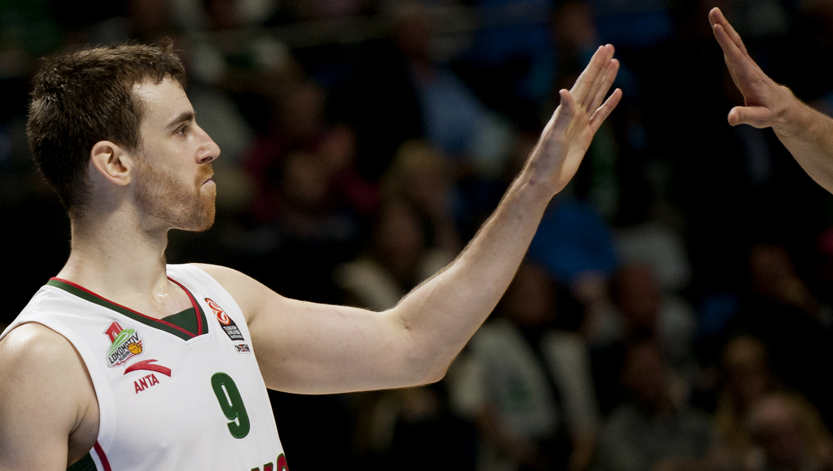 Claver, en un partido con Lokomotiv Kuban. (AFP)