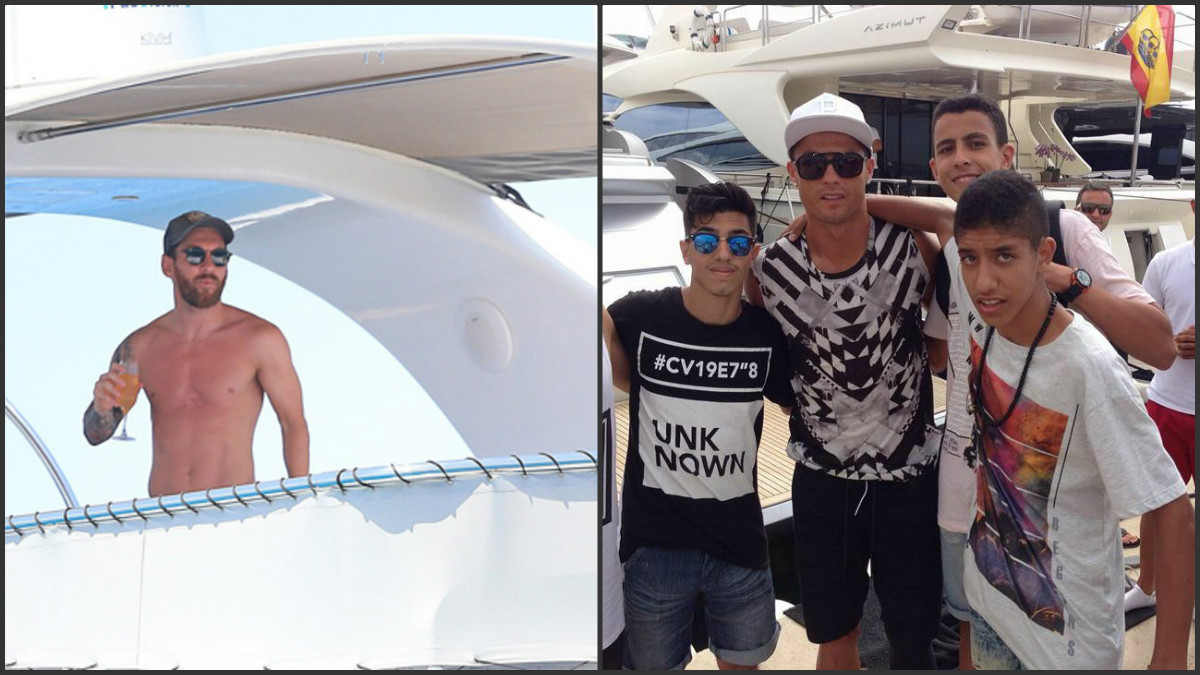 Messi y Cristiano, de vacaciones en Ibiza. (G3 y  Fútbol Pitiuso)