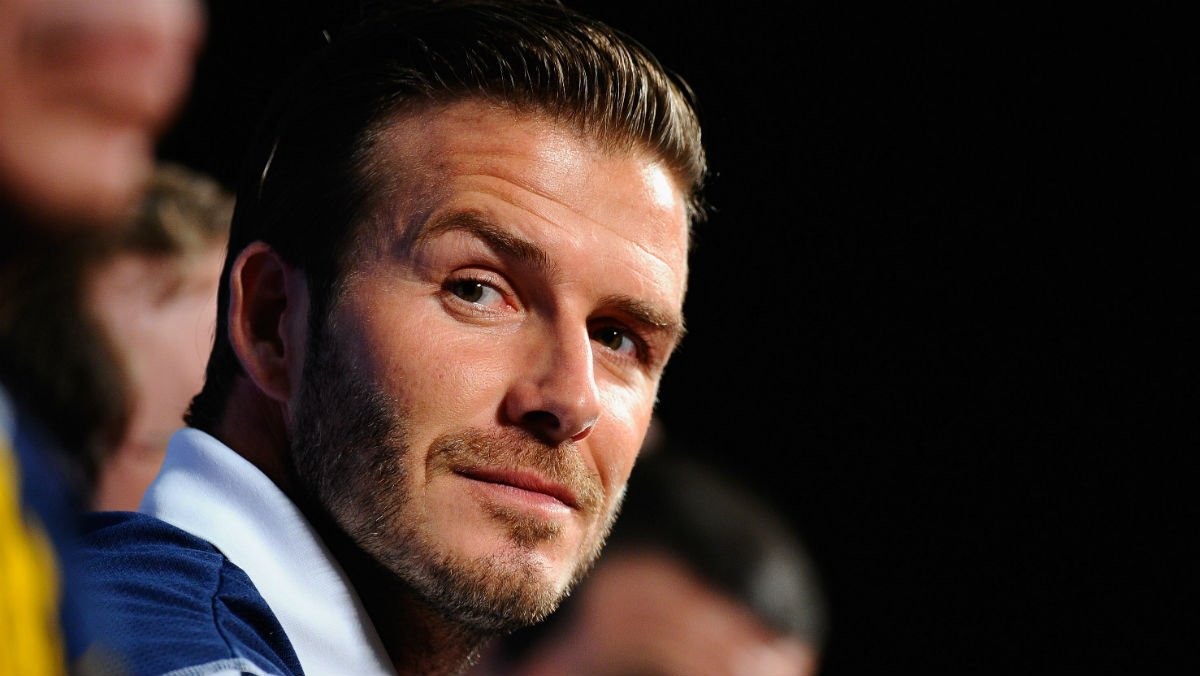 Beckham, en una rueda de prensa. (Getty)