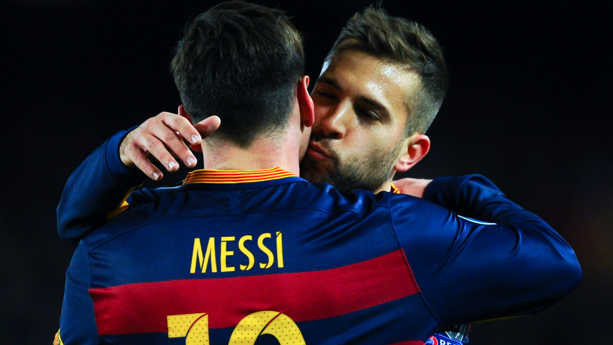 Jordi Alba se deshizo en elogios hacia Messi. (Getty)