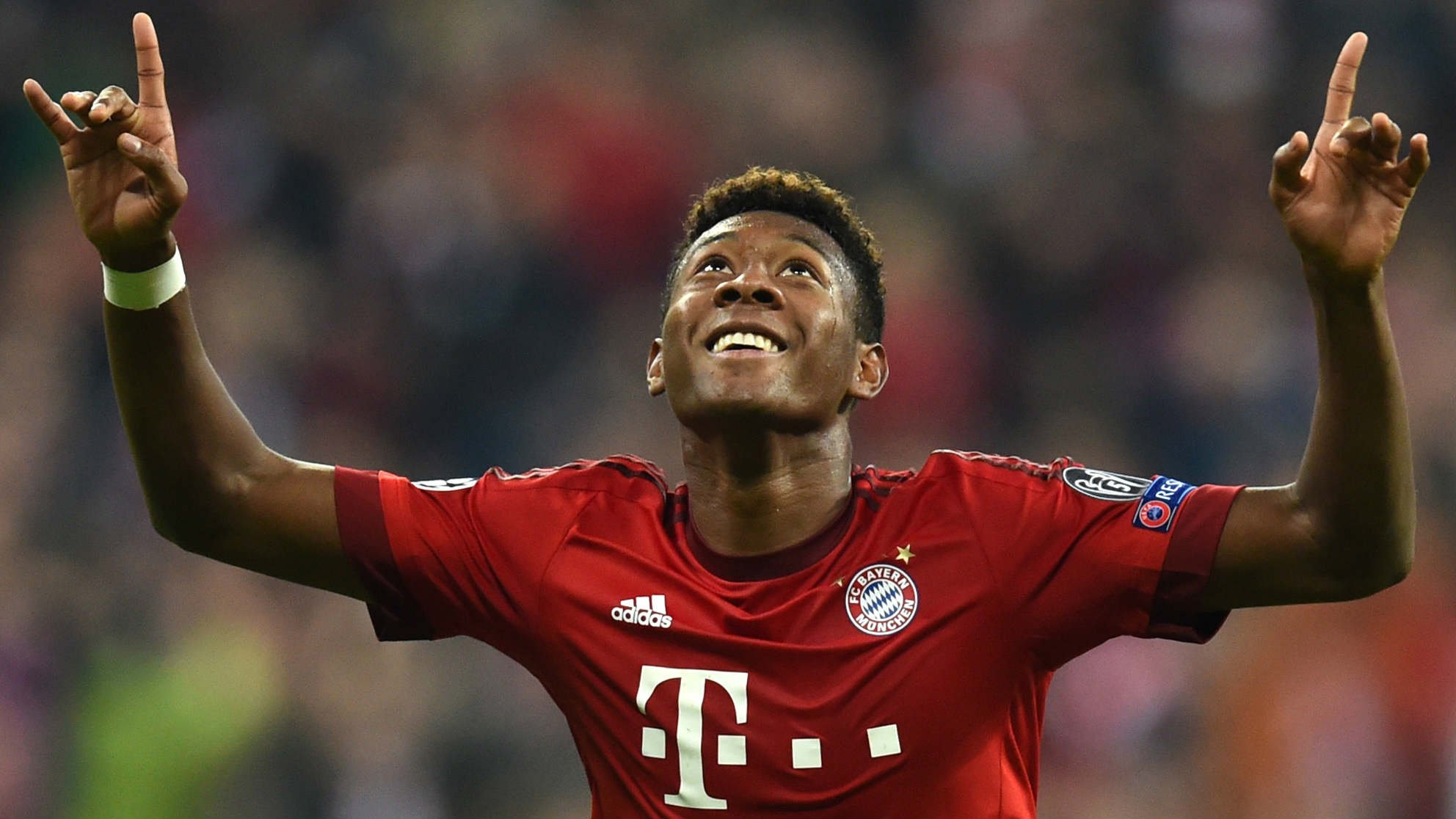 Alaba celebra un gol con el Bayern. (AFP)