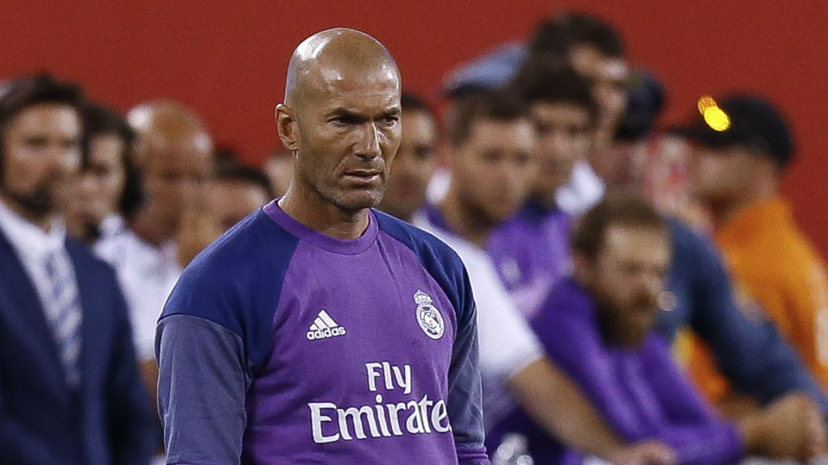 Zidane, en un partido de pretemporada. (AFP)