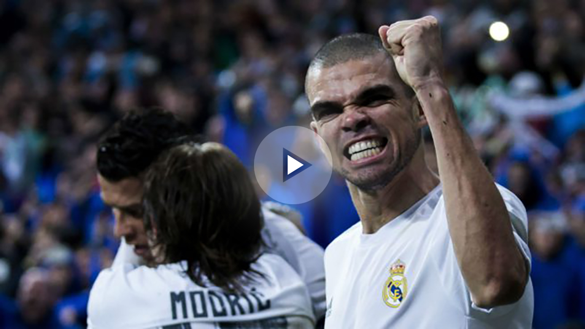 Pepe celebra un gol con el Real Madrid. (Getty)