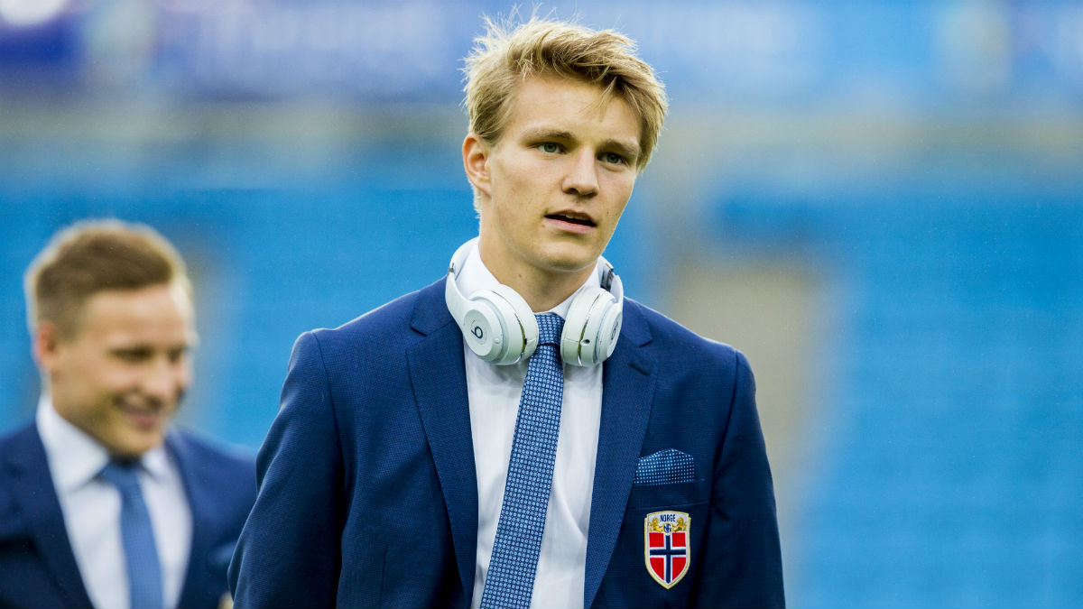 Odegaard, antes de un partido con Noruega. (AFP)