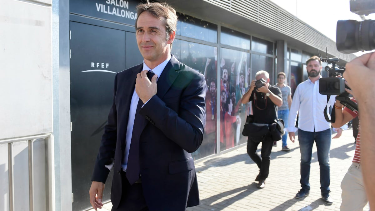 Julen Lopetegui, tras su elección como seleccionador. (AFP)