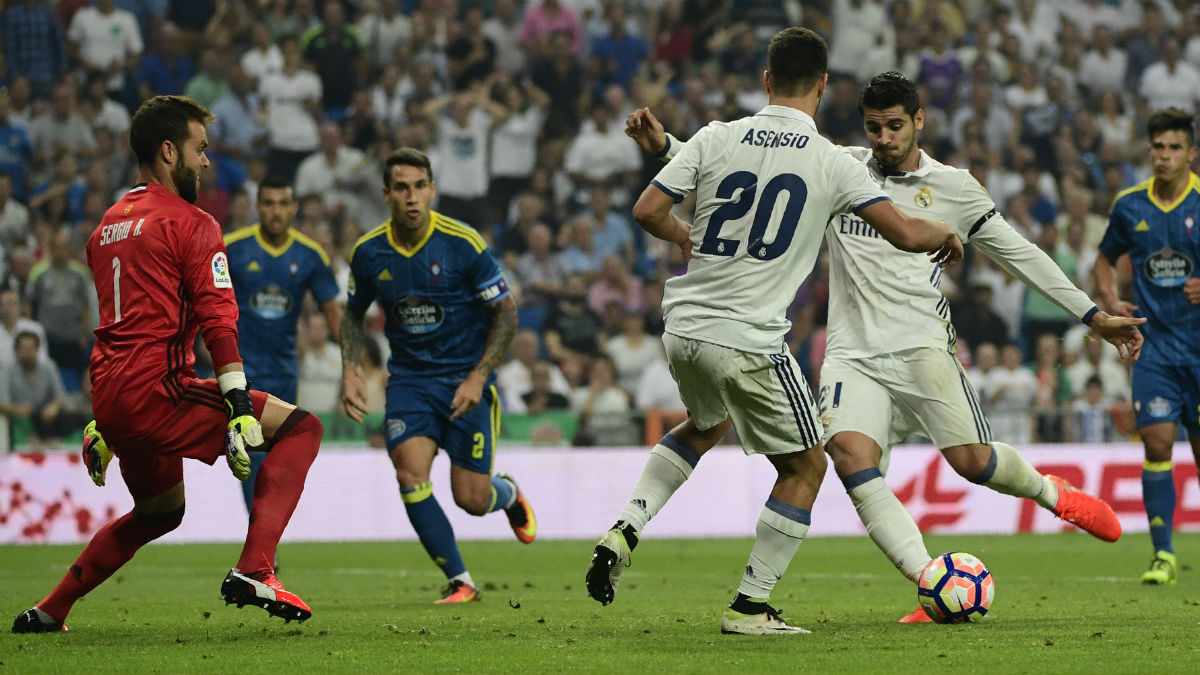Morata marca el 1-0 para el Real Madrid. (AFP)
