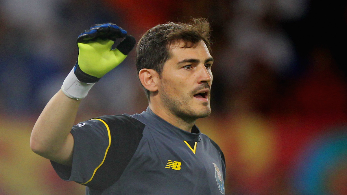 Iker Casillas, en un partido de esta temporada con el Oporto. (Getty)