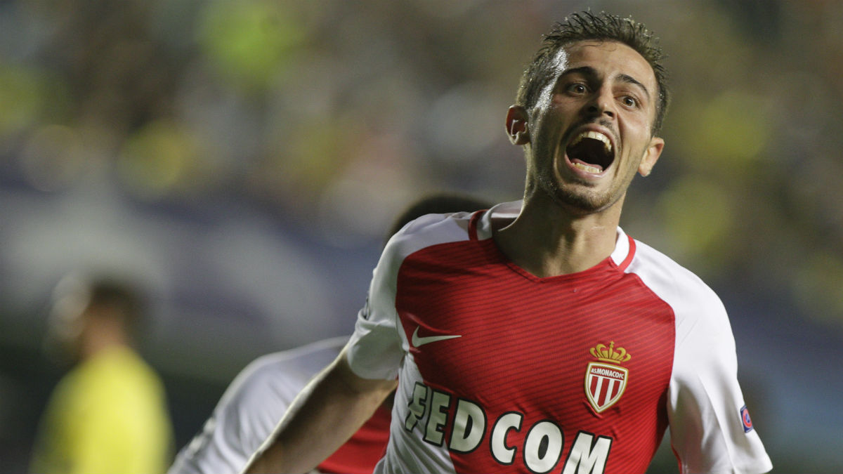 Bernardo Silva celebra un gol con el Mónaco. (AFP)