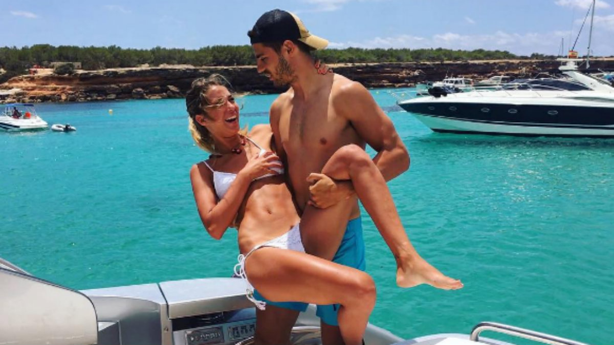 Morata y Alice Campello, durante sus vacaciones. (Instagram)