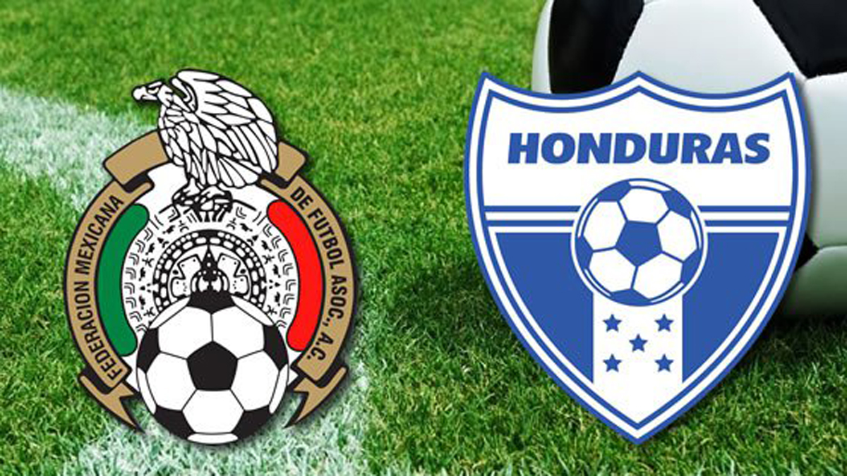 Los escudos de las selecciones de México y Honduras.