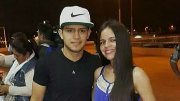 Sergio Díaz y su novia Noelia Villalba.