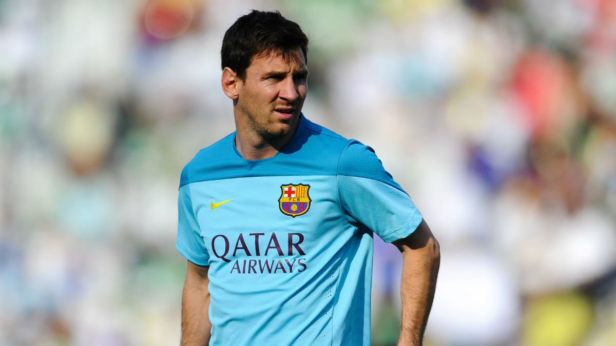 Leo Messi, en un entrenamiento. (Getty)