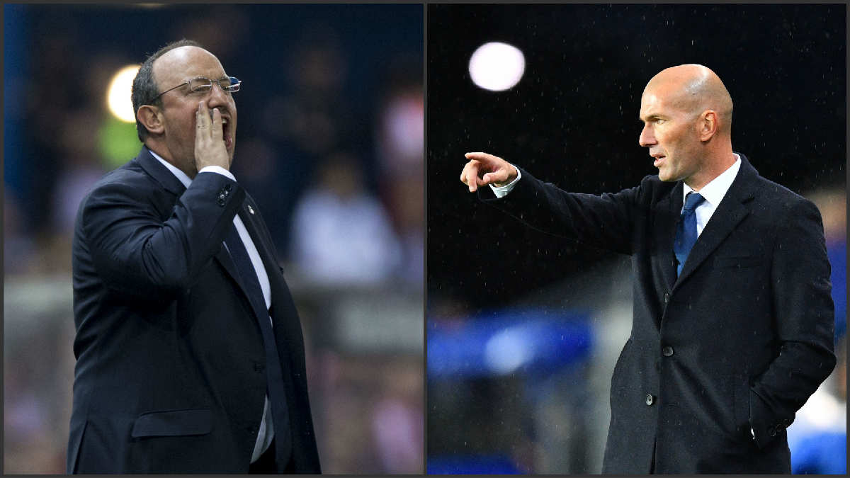 Zidane sustituyó a Benítez en el banquillo.