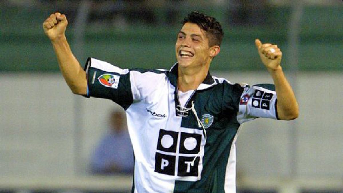 Cristiano Ronaldo, en su debut con el Sporting.