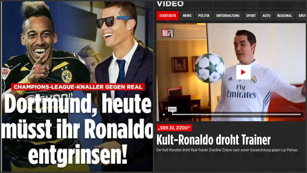 El diario Bild ataca a Cristiano Ronaldo.