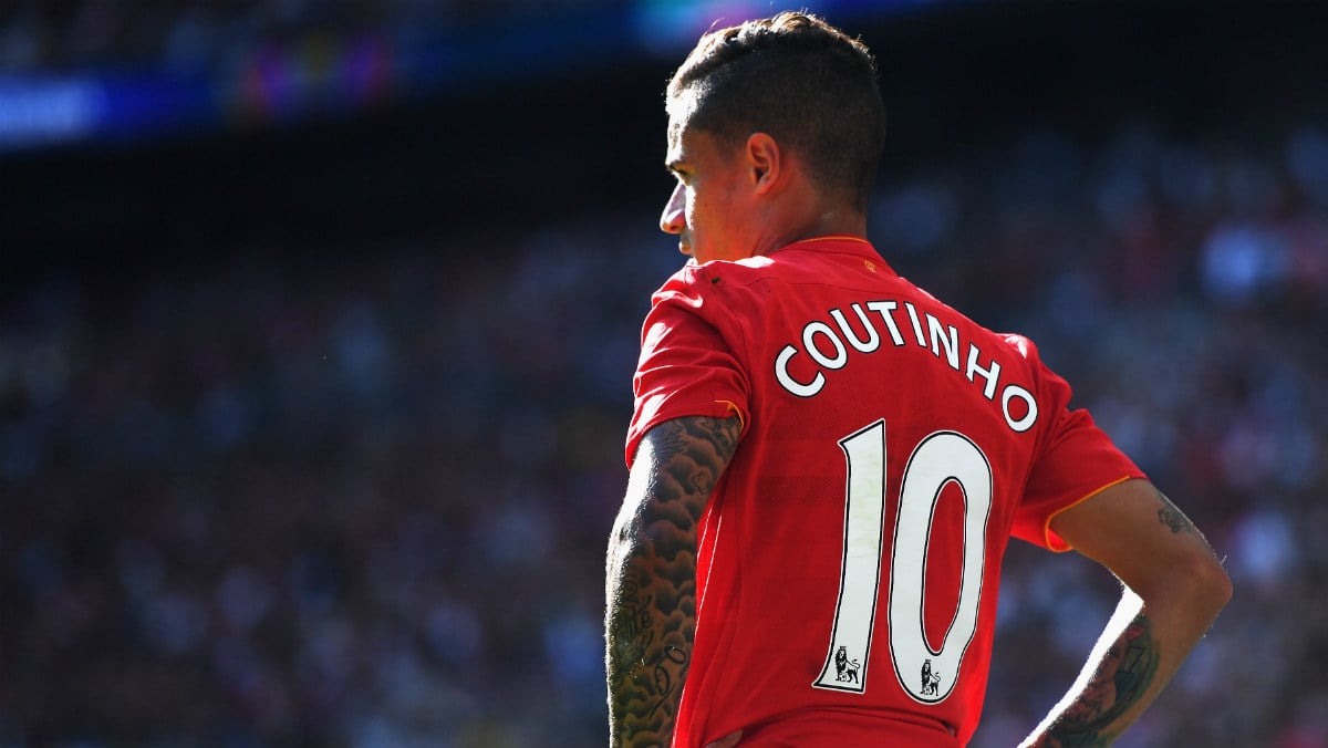 Coutinho, en un partido con el Liverpool. (Getty)