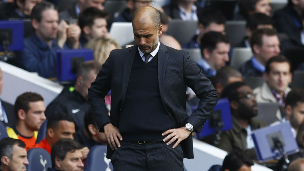 Guardiola cayó derrotado contra el Tottenham. (Reuters)