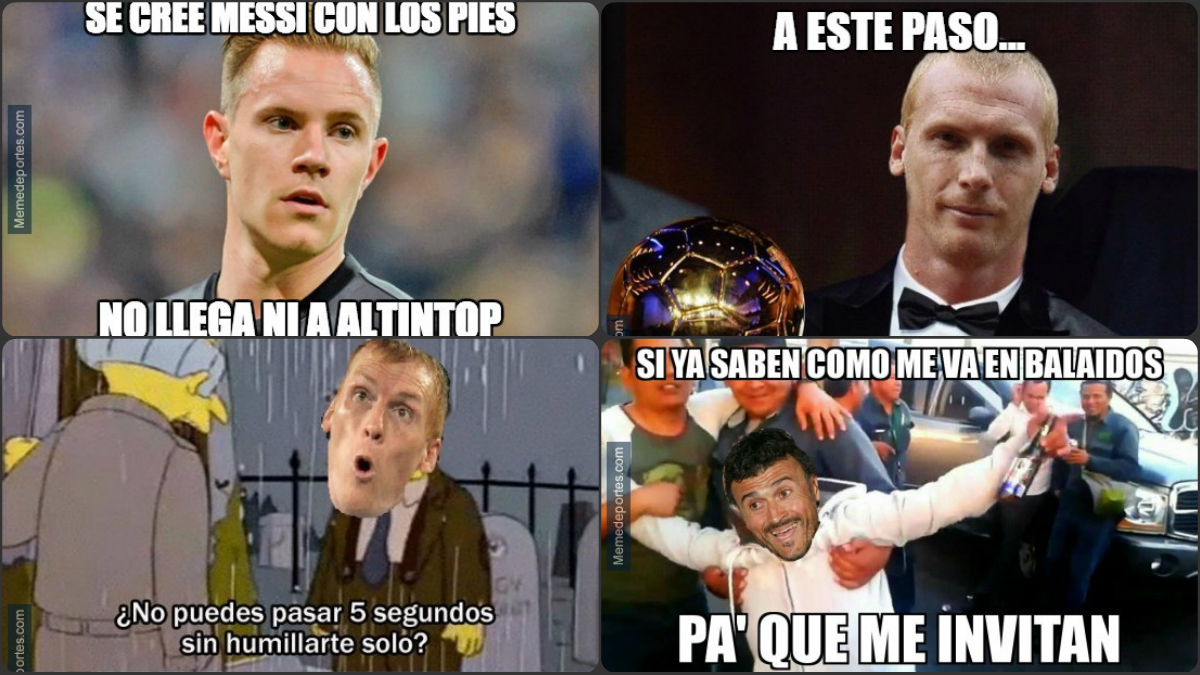 Los memes ridiculizan a Ter Stegen y Mathieu tras el batacazo del Barça