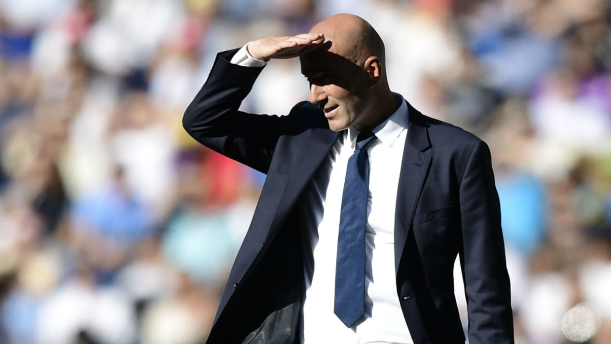 Zidane, en el partido contra el Eibar. (AFP)