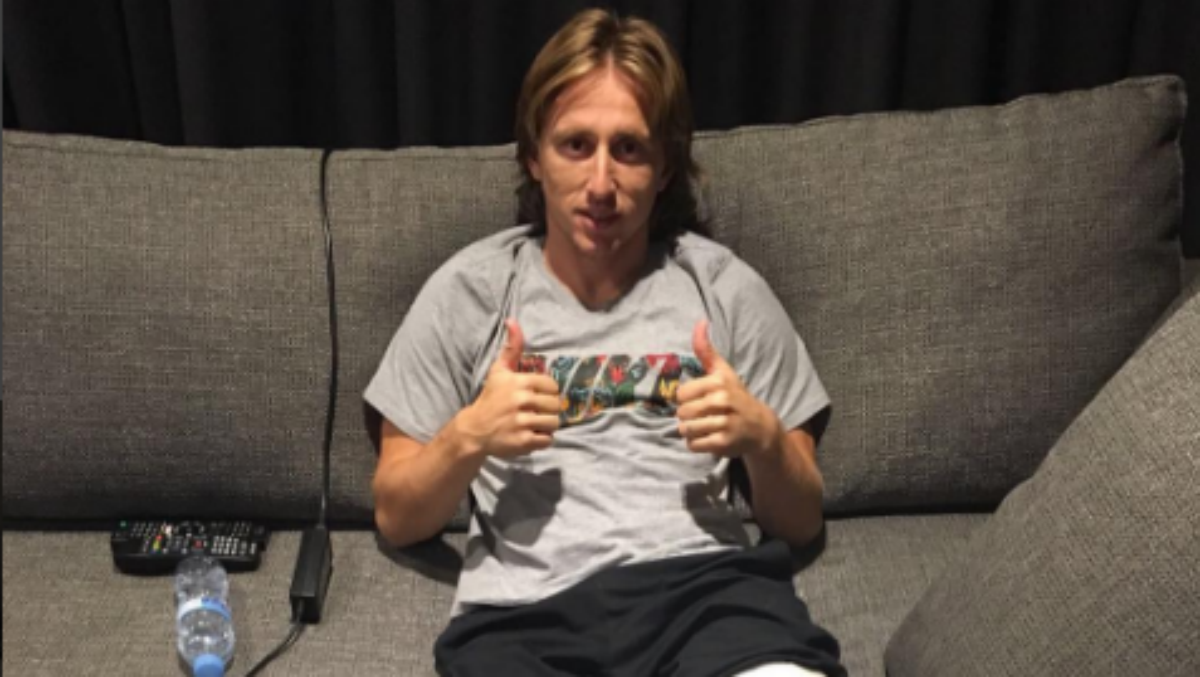 Luka Modric muestra en las redes sociales que está bien. (Instagram)