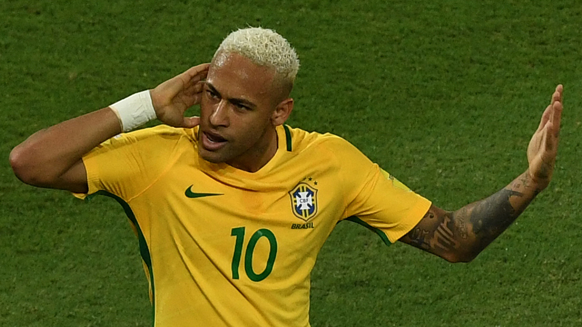 Neymar, durante el partido entre Brasil y Bolivia.