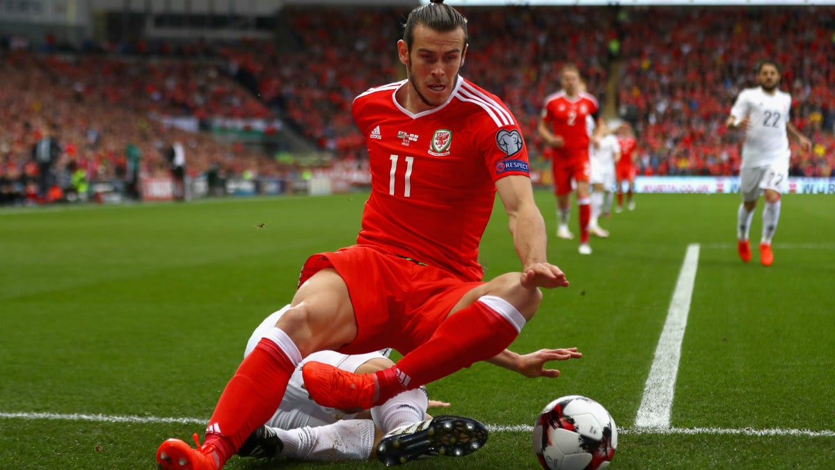 Bale, durante un partido con la selección de Gales. (Getty)