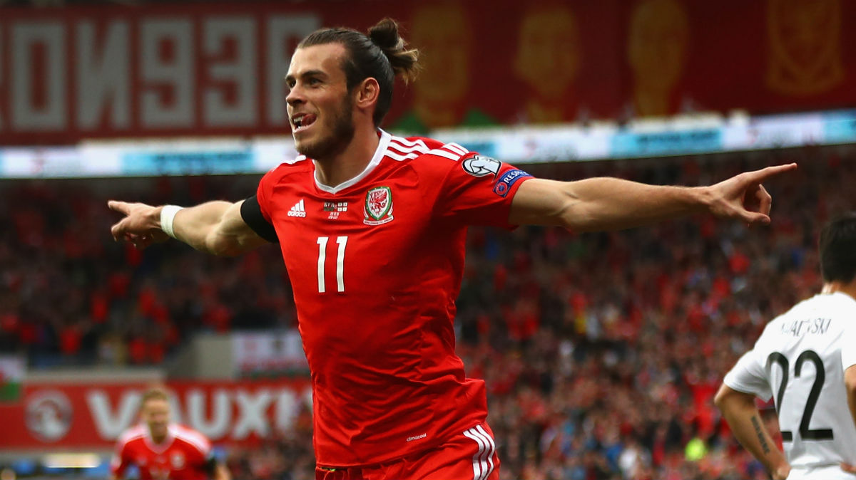 Bale celebra su gol a Georgia. (Getty)
