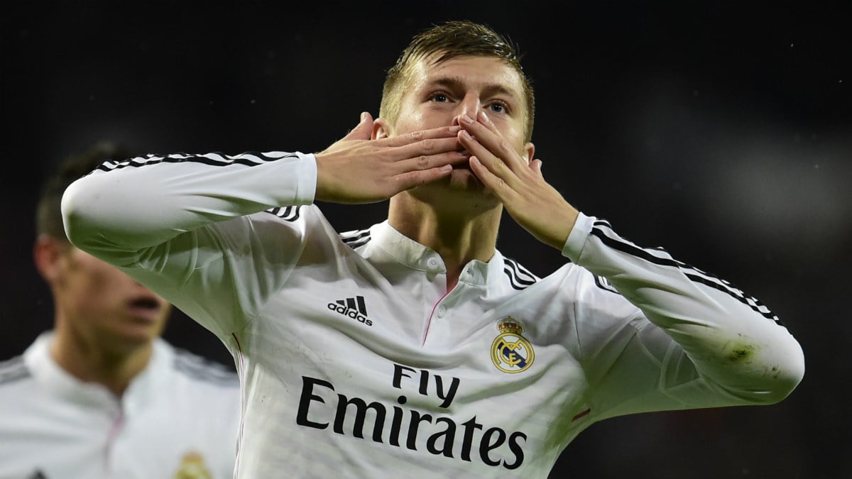 Kroos celebra un gol con el Real Madrid. (AFP)