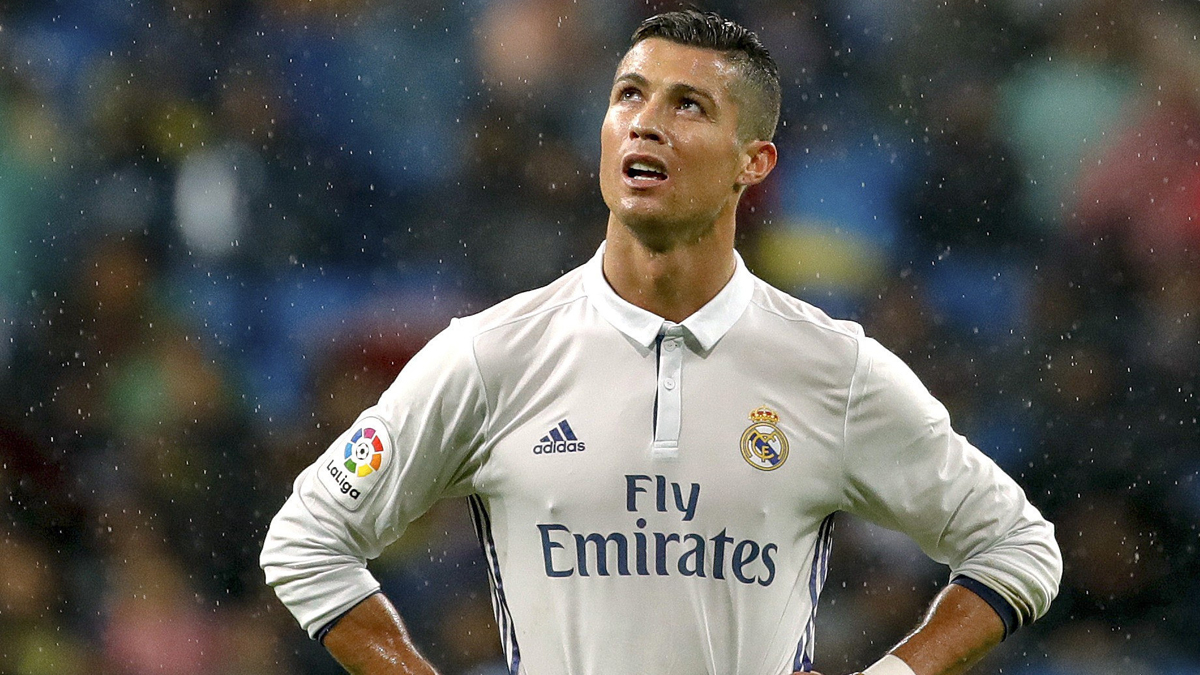 Cristiano Ronaldo, lamentándose de una ocasión ante el Athletic.