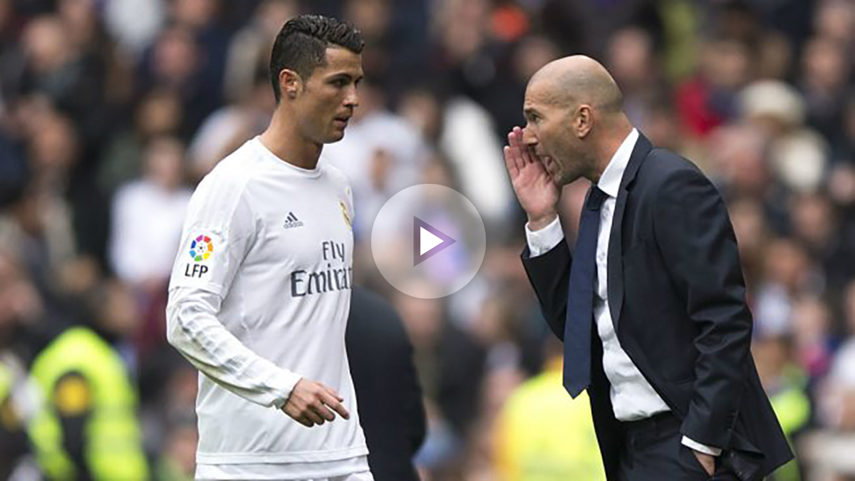 Zidane y Cristiano Ronaldo, en un partido del Real Madrid. (Getty)