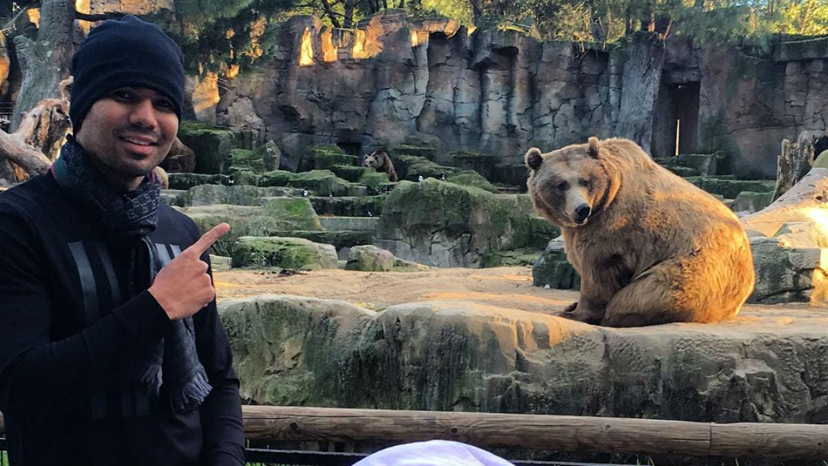 Casemiro pasó la tarde en el zoo de Madrid.