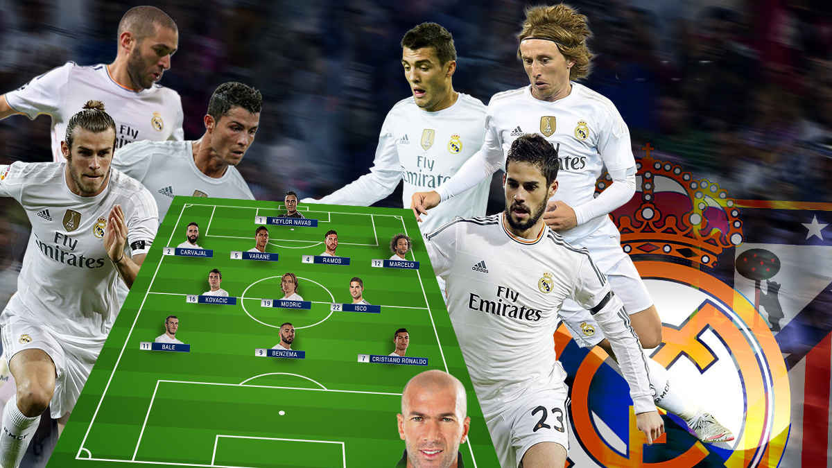 Zidane ya tiene decidido el once titular del Calderón