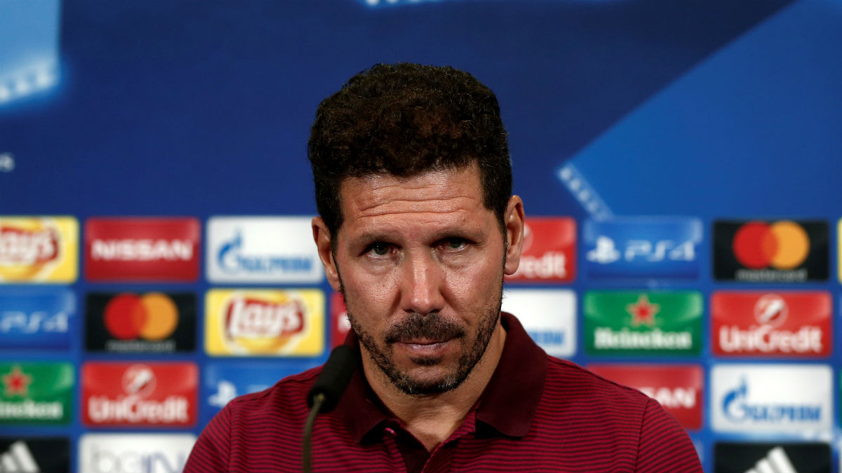 Simeone, en rueda de prensa. (Getty)