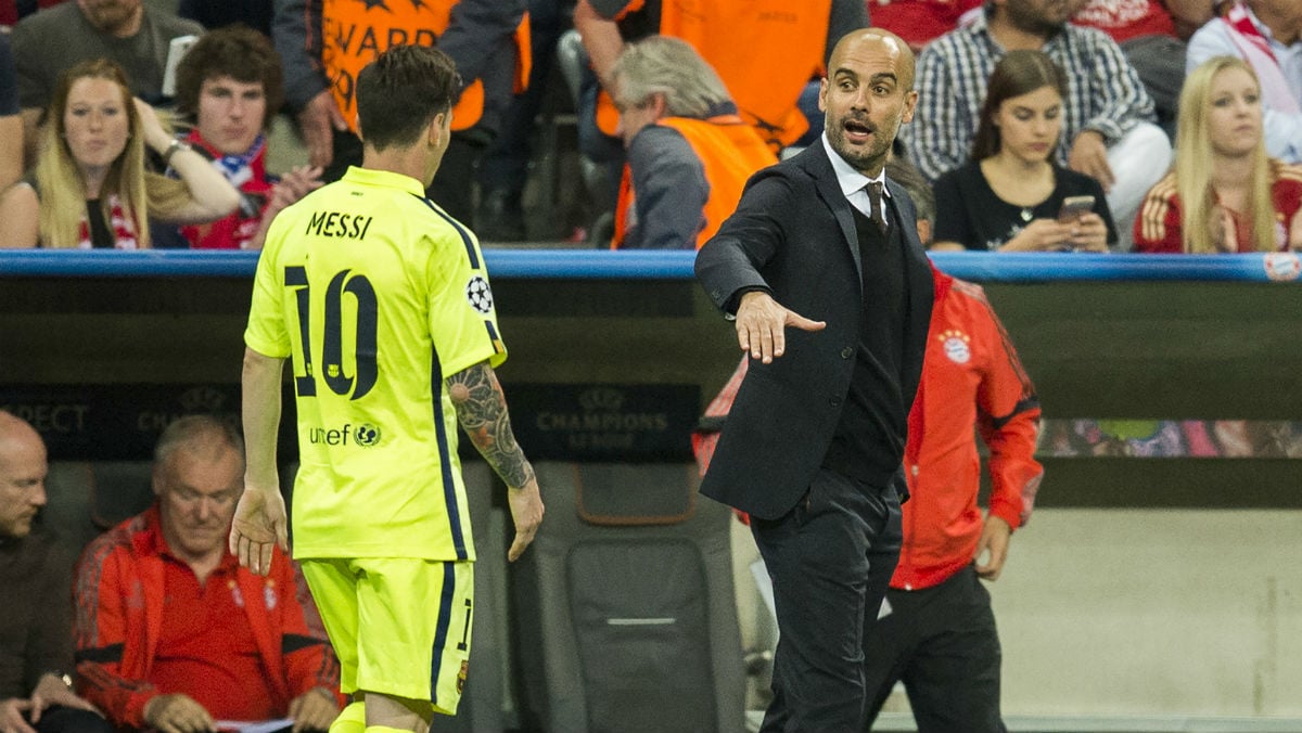 Guardiola quiere atraer a Messi al Manchester City. (AFP)