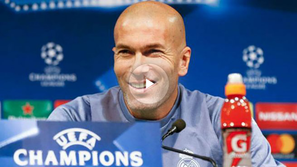 Zidane en rueda de prensa. (Realmadrid.com)