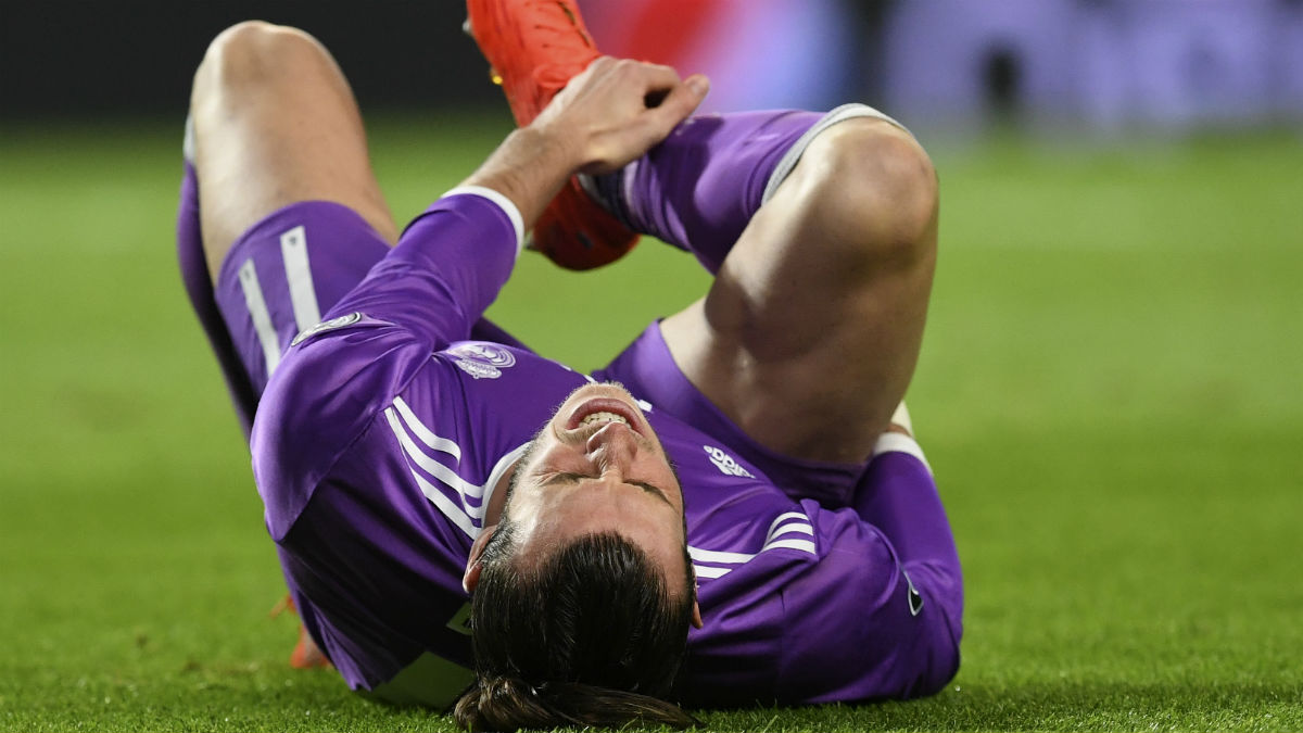 Bale se lesionó el tobillo ante el Sporting. (AFP)
