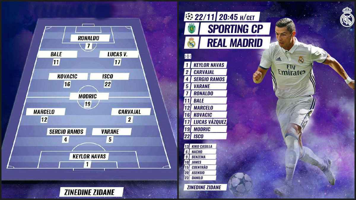 Alineación oficial del Real Madrid: Ramos entra por Nacho y Benzema sigue en el banquillo