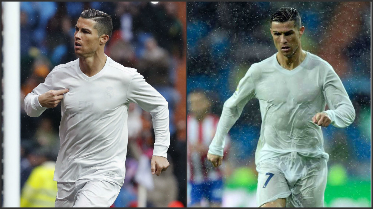 La camiseta de Cristiano Ronaldo cambió radicalmente de la primera a la segunda parte.