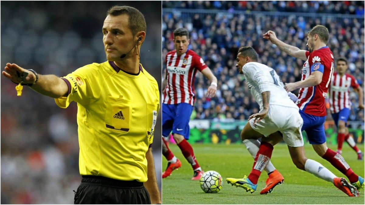 Clos Gómez no señaló un claro penalti de Gabi a Danilo en ese derbi madrileño.