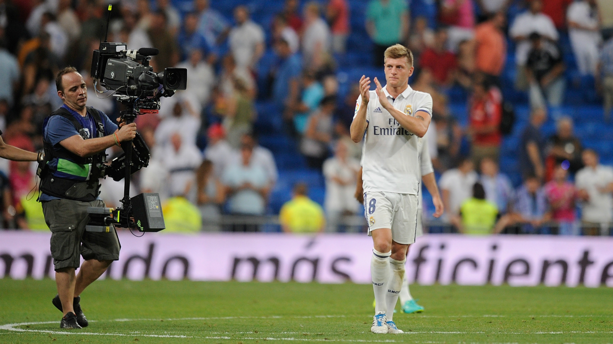 Kroos, al término de un partido con el Real Madrid. (Getty)