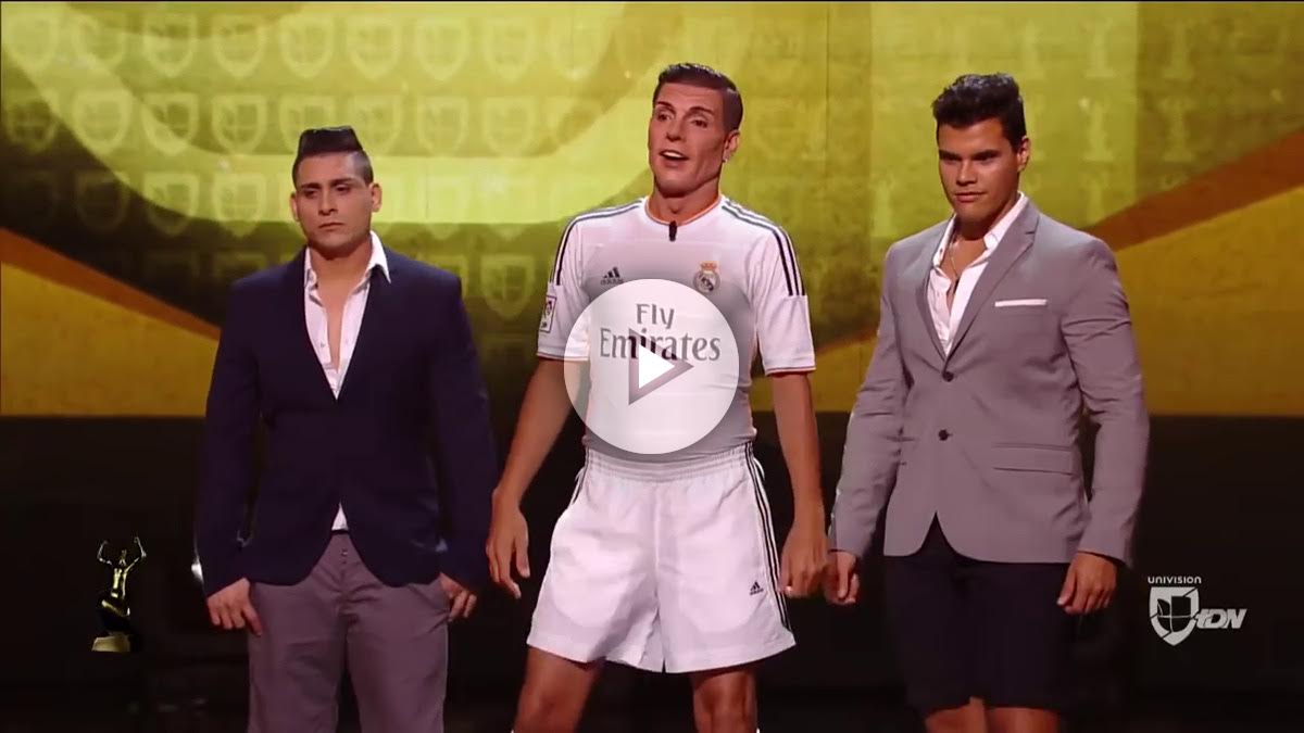 Un humorista imitó a Cristiano Ronaldo.