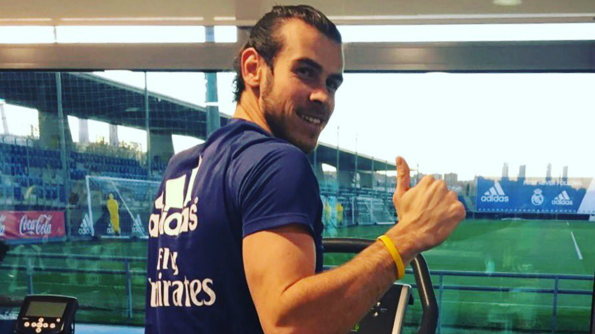 Gareth Bale, en las instalaciones de la Ciudad Real Madrid. (Twitter)
