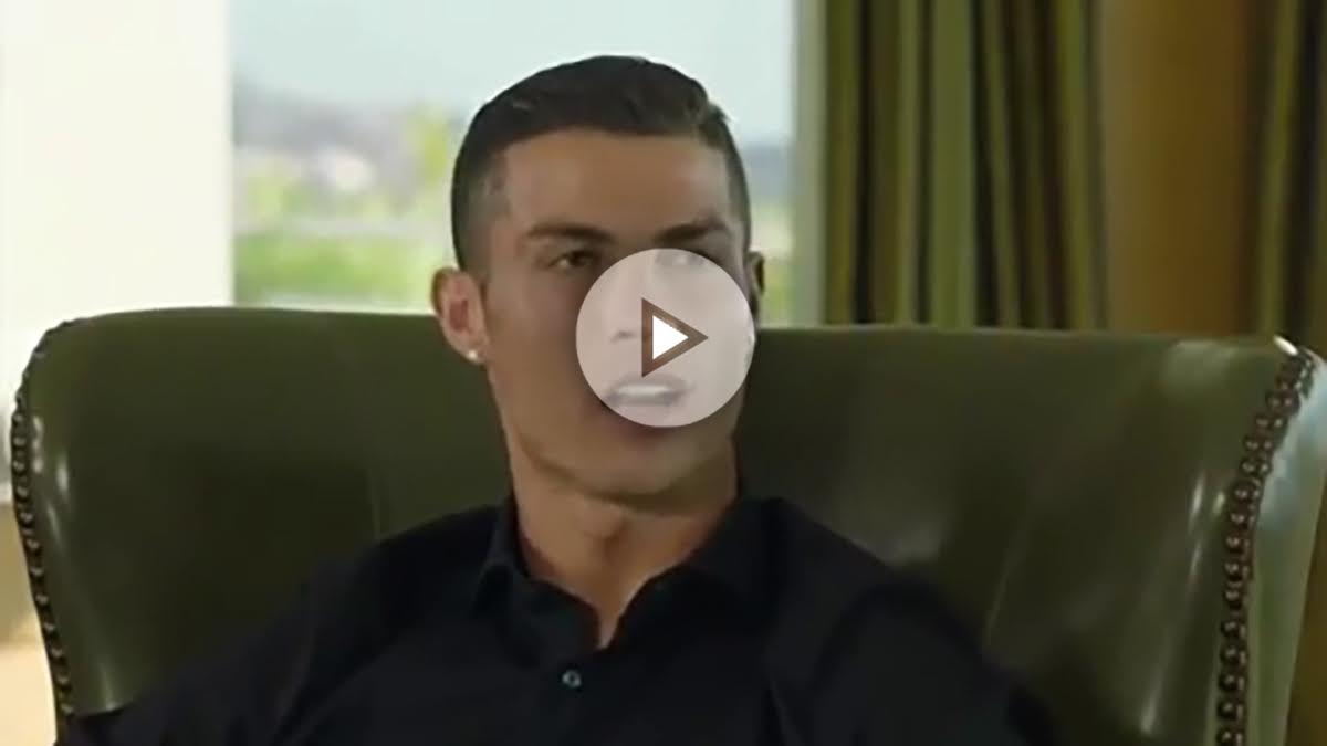 Cristiano Ronaldo durante la entrevista con la televisión egipcia. (ONTV)