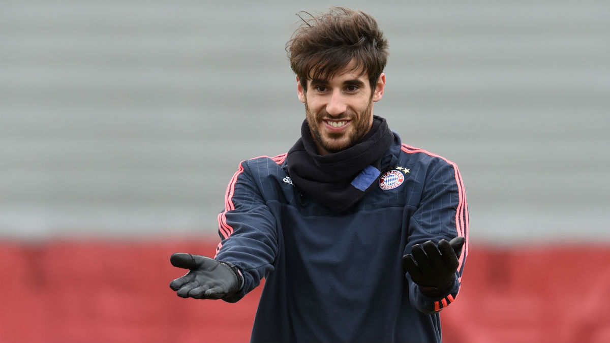 Javi Martínez en un entrenamiento con el Bayern. (AFP)