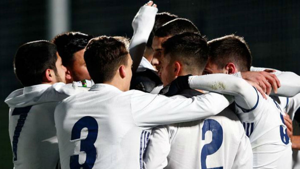 Los jugadores del Castilla celebran un gol. (realmadrid.com)