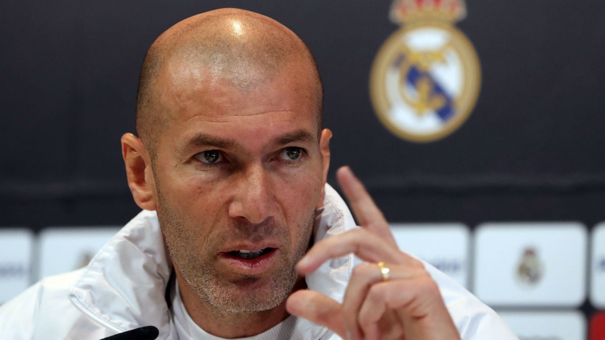 Zidane, en rueda de prensa. (EFE)