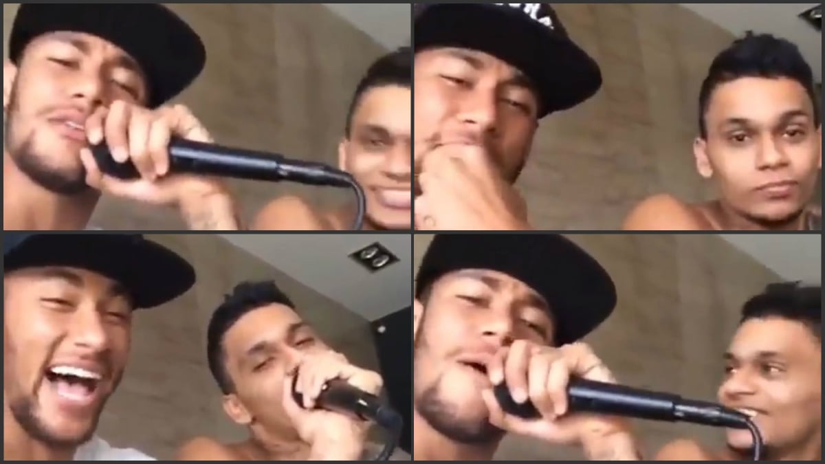Neymar sube un vídeo cantando en Instragram.