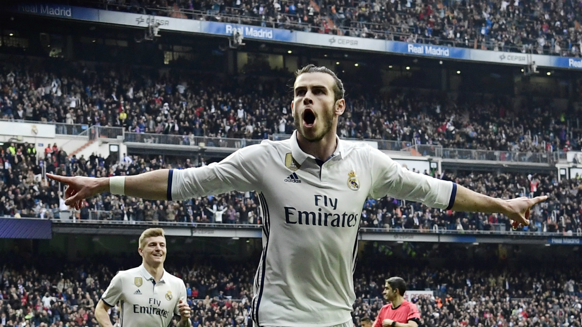 Bale celebra un gol en la pasada Liga. (AFP)