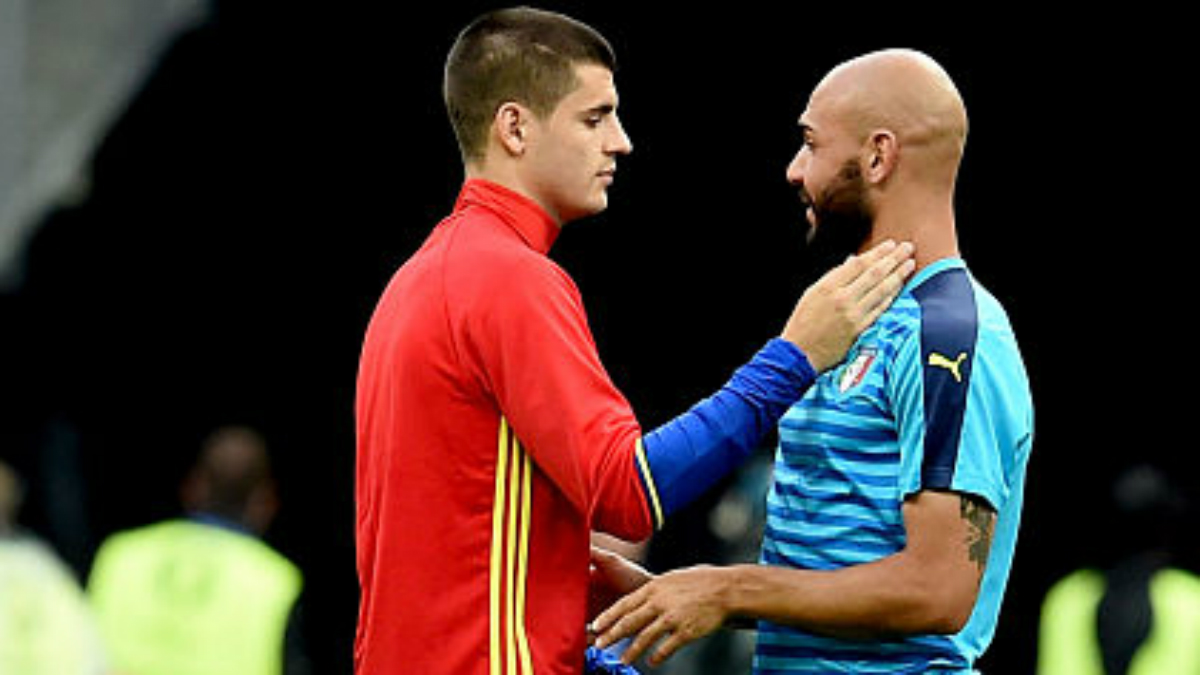 Morata y Zaza no se ven las caras desde el España-Italia de la Eurocopa. (Getty Images)