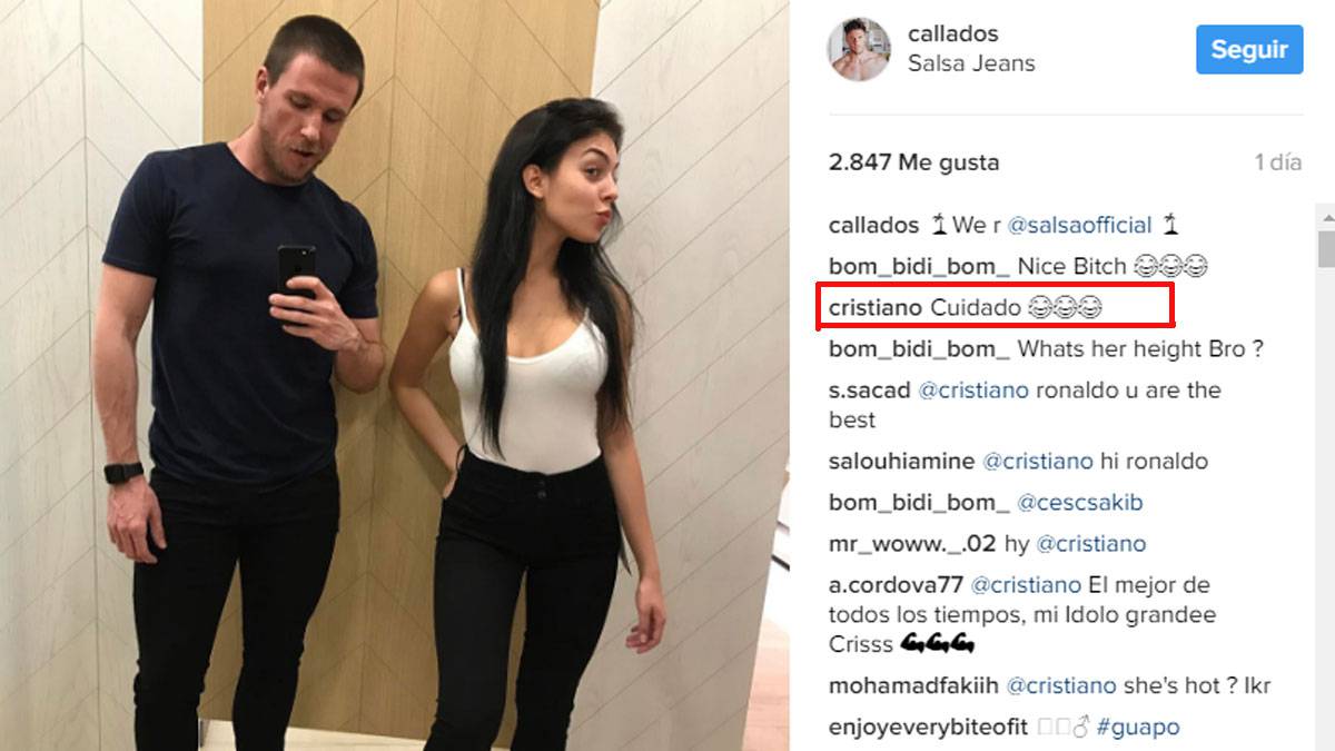 Cristiano Ronaldo ‘amenaza’ al chico que posa con su novia en Instagram